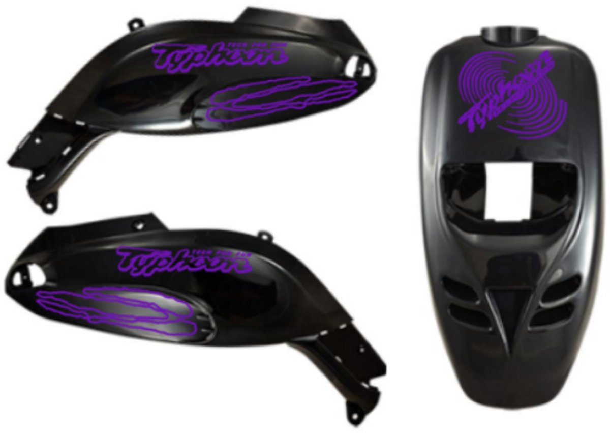 Piaggio Typhoon Stickerset - Cyclone - Paars