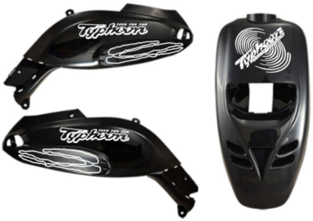 Piaggio Typhoon Stickerset - Cyclone - Wit
