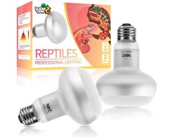 2x Reptielen Warmtelamp Terrarium 100W - UVA Reptielenlamp voor Schildpadden, Bartagamen en Amfibieën
