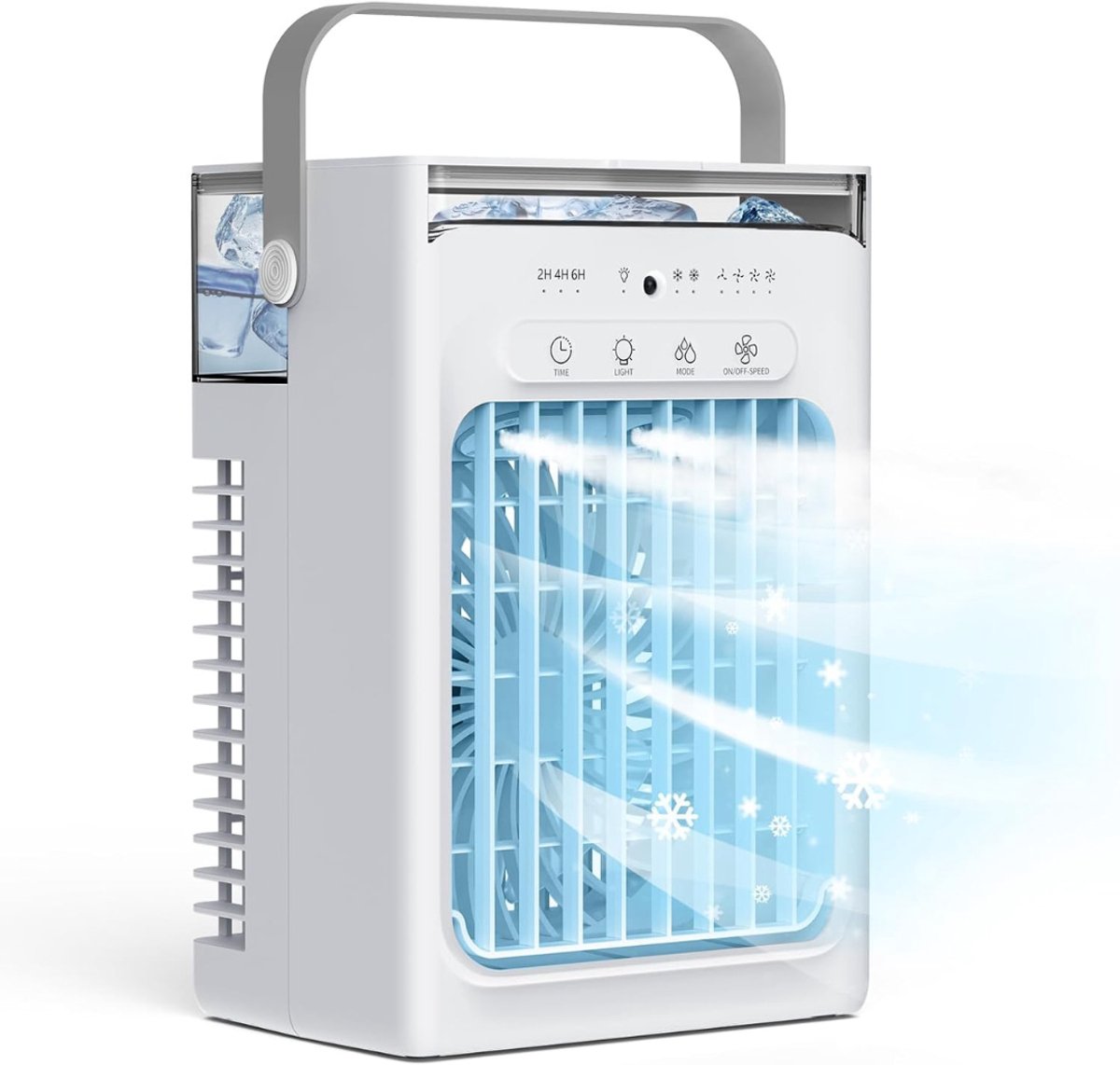 QUOVO® Airco zonder Afvoerslang - Airco - Mobiele Airco - Wit - 10cm x 10cm x 18cm