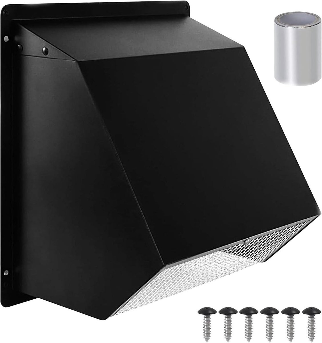 Droger afdekking - Ventilatiekap - Luchtstroom verbeteren - Gegalvaniseerd staal - 152 cm of 203 cm - Zwart