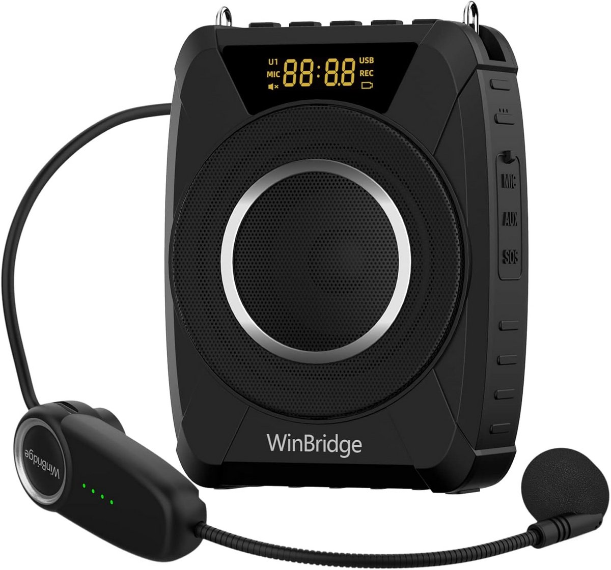 20W draagbare draadloze PA-systeem met Bluetooth en headsetmicrofoon