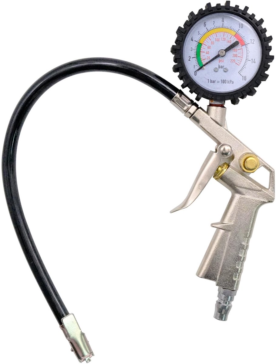 Cosensi- Bandenspanningsmeter 220 PSI - Bandenpomp - Multifunctioneel - Voor Auto/Motor/Fiets - Nauwkeurige Meting - Bespaar Tijd en Geld - Bandenmeter
