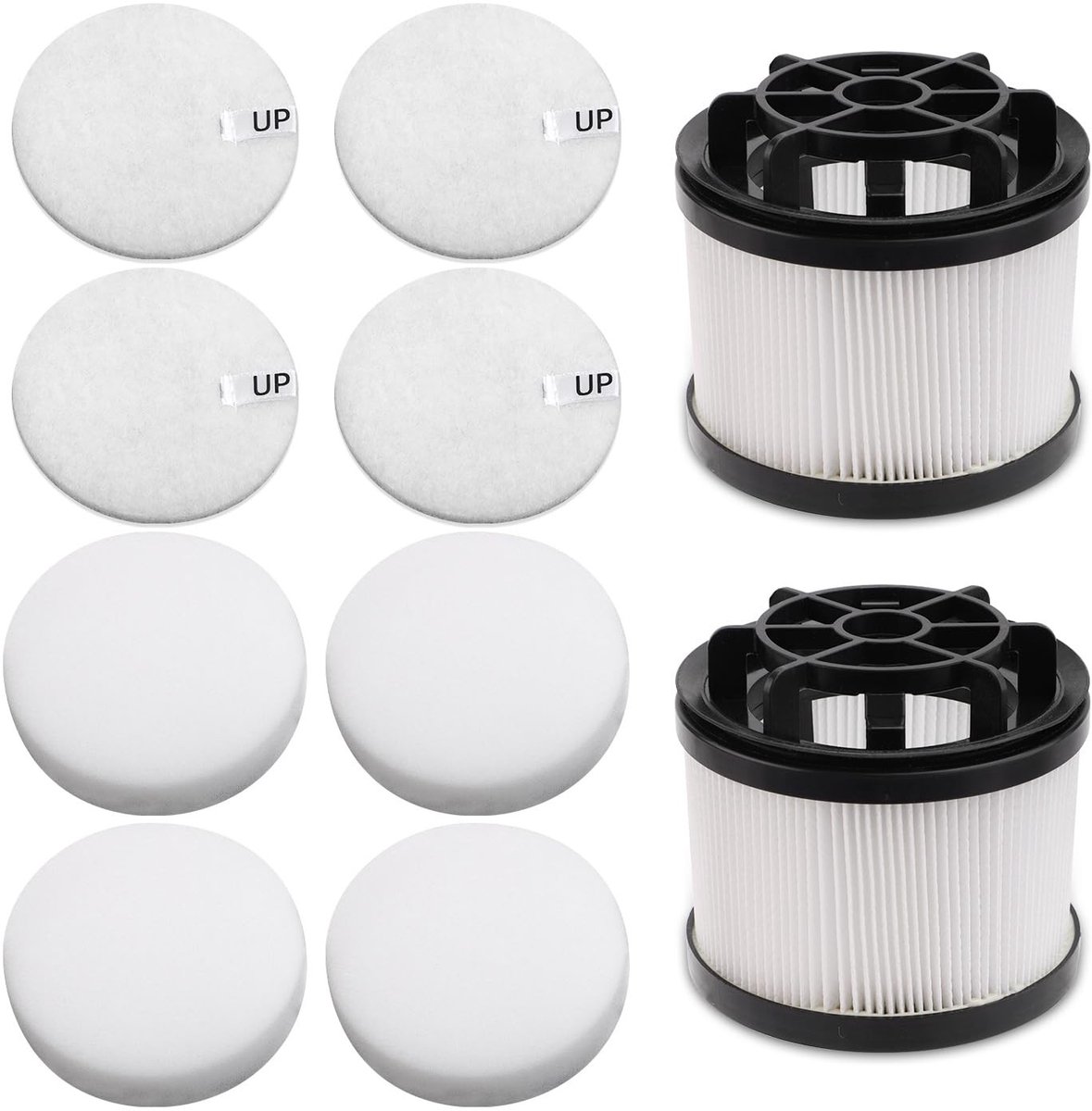 Cosensi- Filtervervanging 6st - Post-motor/Pre-motor - Kunststof - 8,7x8cm/9cm - Snoerloze Stofzuigerfilters - Compatibel met Levoit LVAC-200