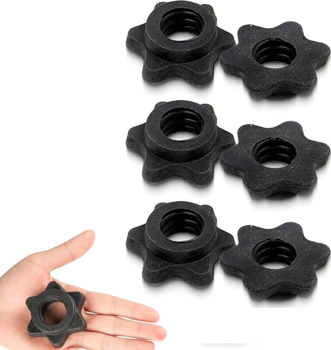Cosensi- Gewichtclips Antislip - 6 Stuks - 25 mm - PVC Materiaal - Verstelbaar - Geluidsreductie - Duurzaam - Dumbbell Clips