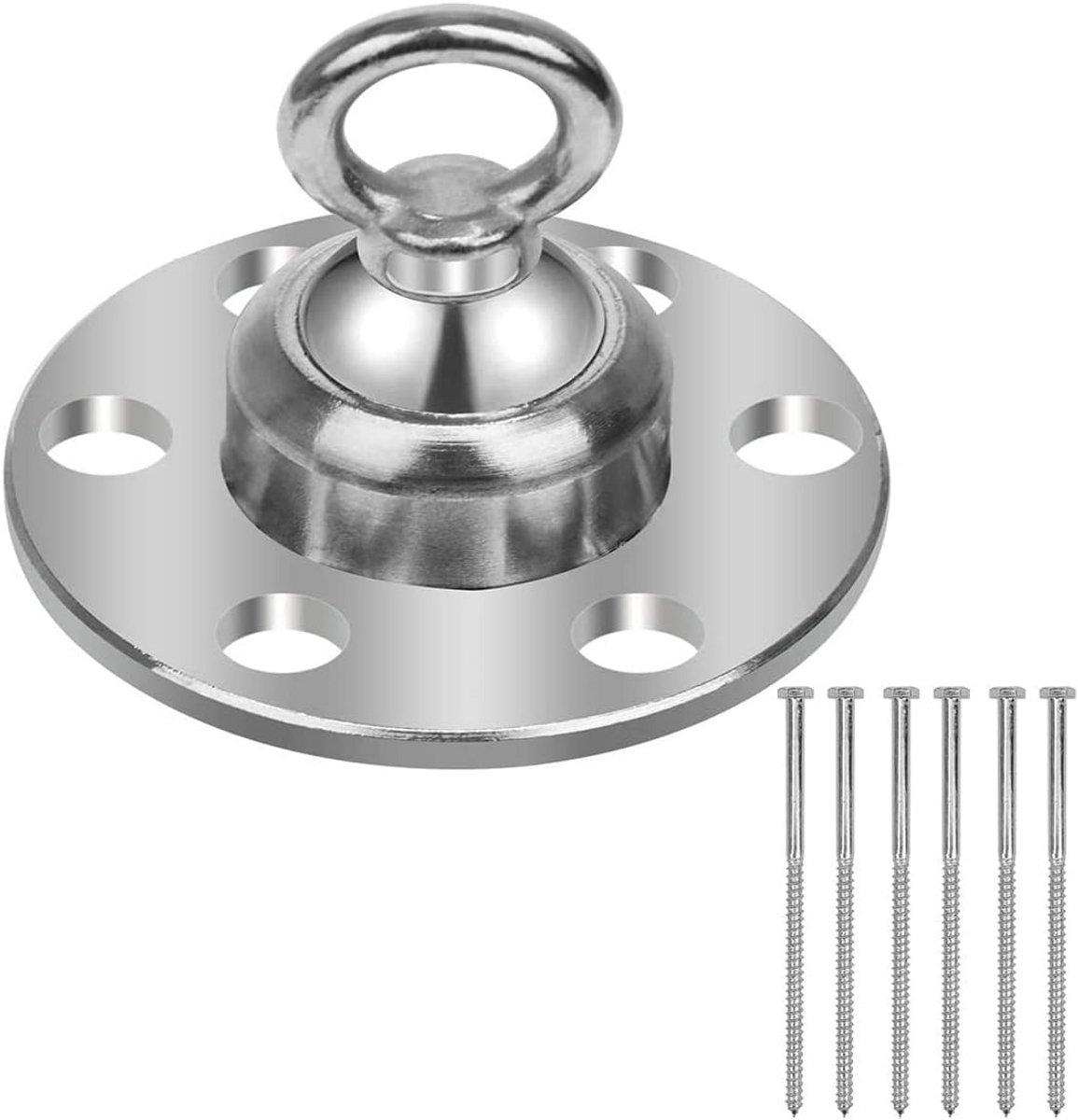 360 ° Swivel Hond Tie Out Stake 1500 LB van Pull Force Zware Rvs Hond Anker Yard Stake Roest Proof Hond Tether Hold voor Buiten Yard Camping Gazon