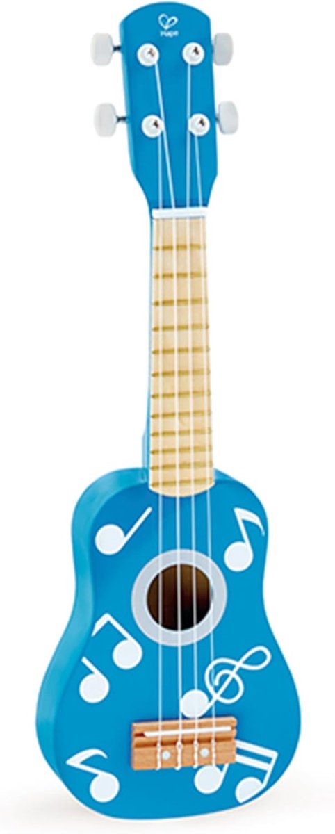 Houten Ukulele voor Kinderen met Stemmechanisme - Blauw