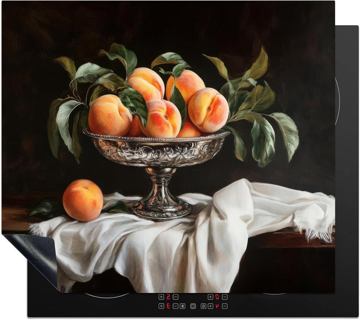 Inductie Beschermer - Kookplaat Deksel - Keuken Werkruimte - Unieke Foto Print - 60x52cm - Perzik Print