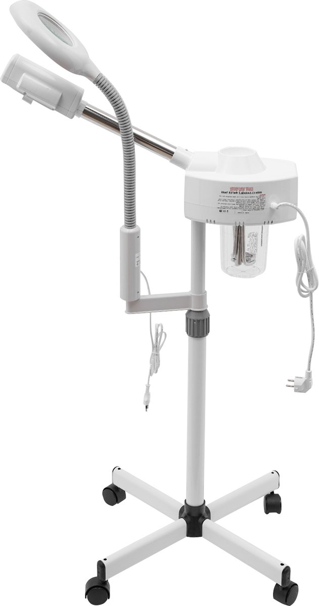 NAVOBIZ 2-in-1 gezichtssauna - Gezichtsstomer - Facial steamer - Warme stoom - Verstelbare hoogte - 360° sproeikop - Verrijdbaar