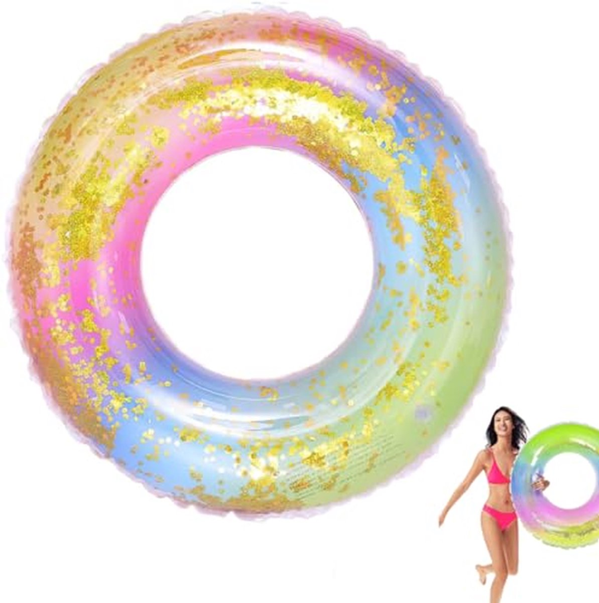 Grote opblaasbare zwemband voor volwassenen en kinderen – Waterspeelgoed voor zwembad en strand – 90 cm Grote opblaasbare zwemband voor volwassenen en kinderen – Waterspeelgoed voor zwembad en strand – 90 cm