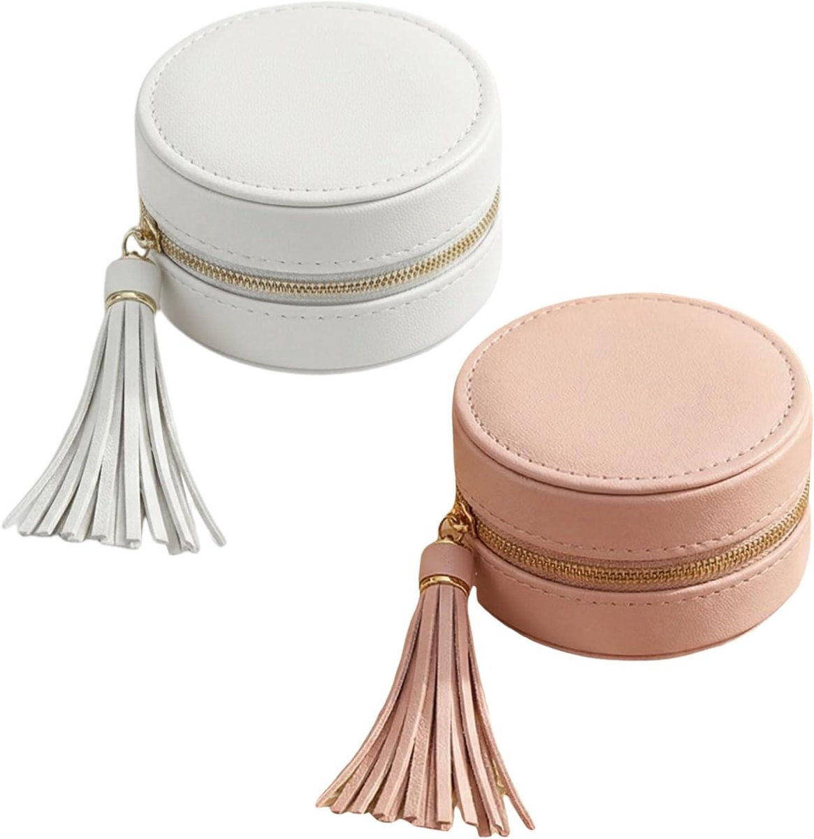 Reis Sieradenkistje - Sieraden Organizer - Sieraden Opbergen - Set van 2 - 7 x 7 x 4.5 cm