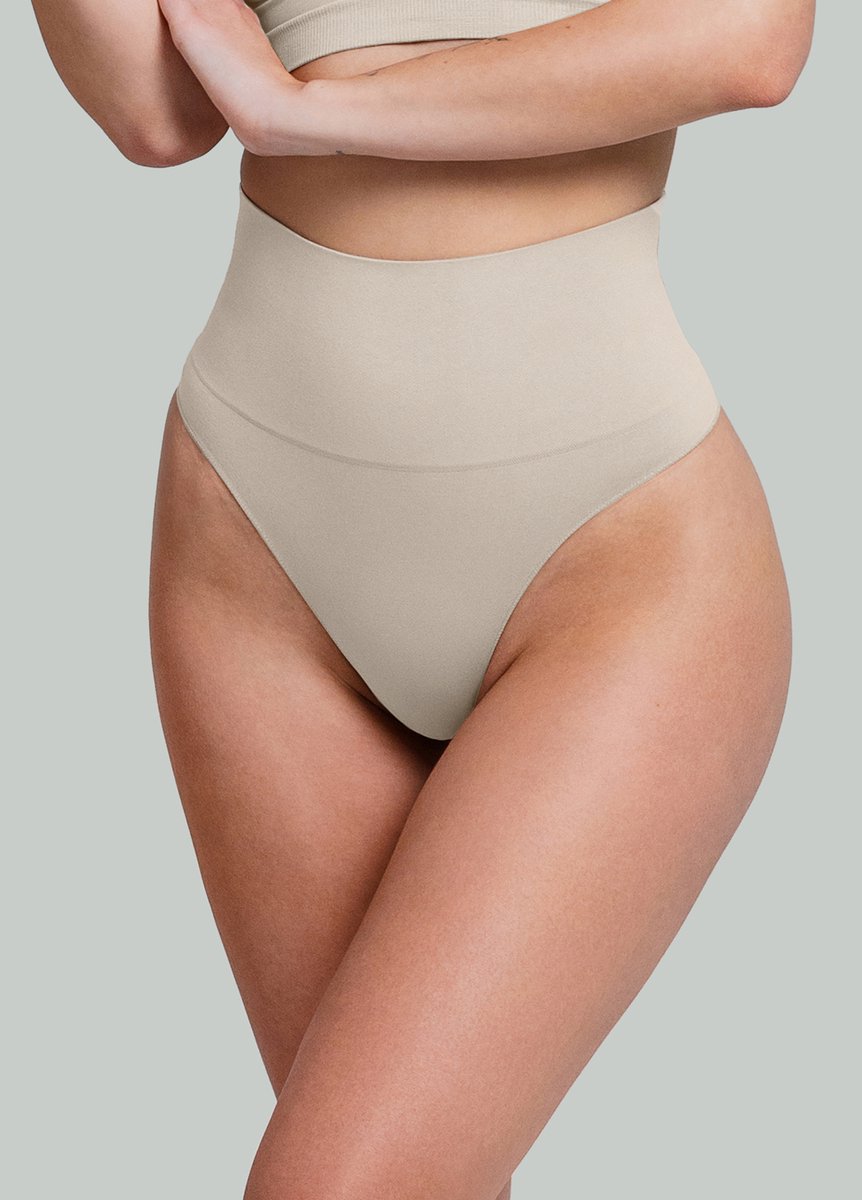 Giulia Shapewear String – Naadloos – Hoge Taille – Light Nude - maat L/XL