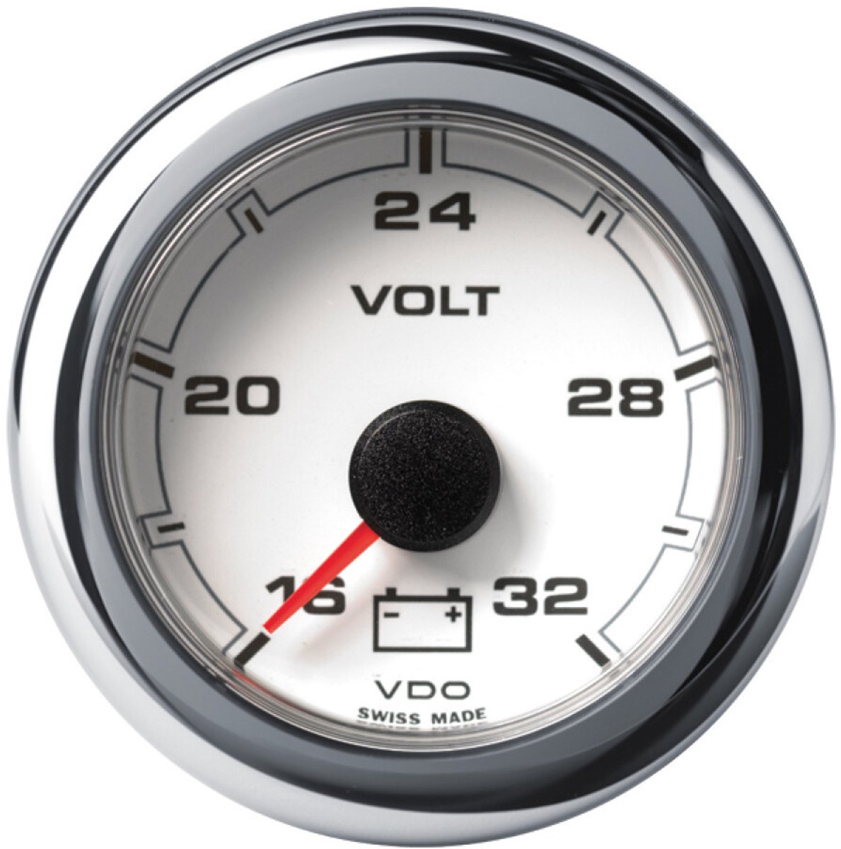 VDO OCL Voltmeter 16-32V 52mm Wit