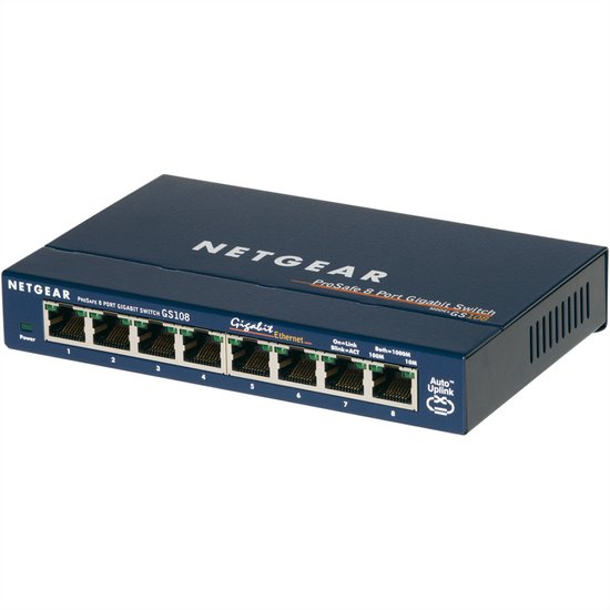 NETGEAR ProSafe 8-Port Gigabit Desktop Switch Non-géré Gigabit Ethernet (10/100/1000) Bleu