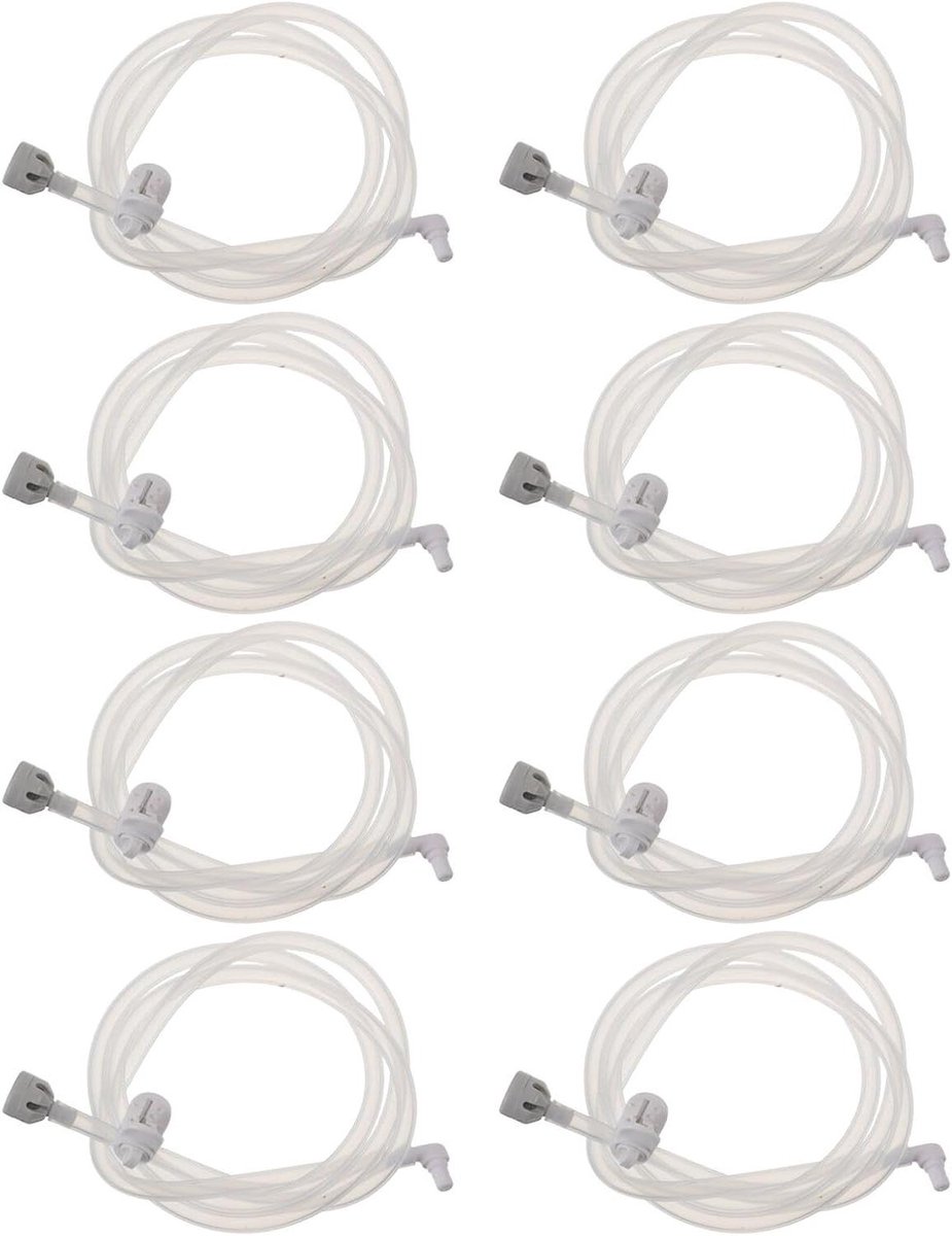 Vervangende Slangen - Waterflosser Onderdelen - Mondhygiëne Onderhoud - Universele Compatibiliteit - 8 Stuks - Wit