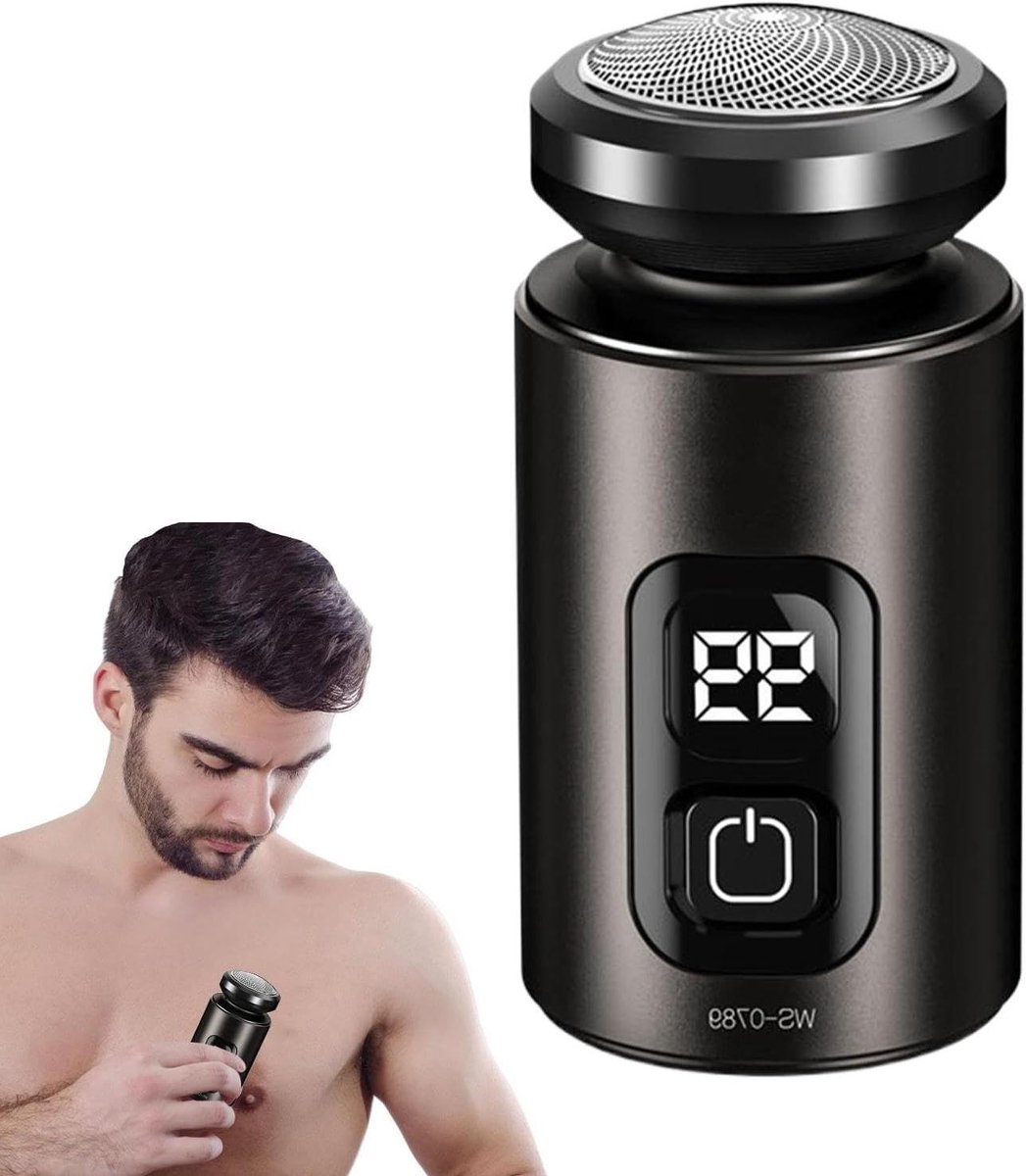 Elektrisch scheerapparaat - Draagbare trimmer - Dagelijkse verzorging - Huidvriendelijke folie - Compact formaat - Zwart