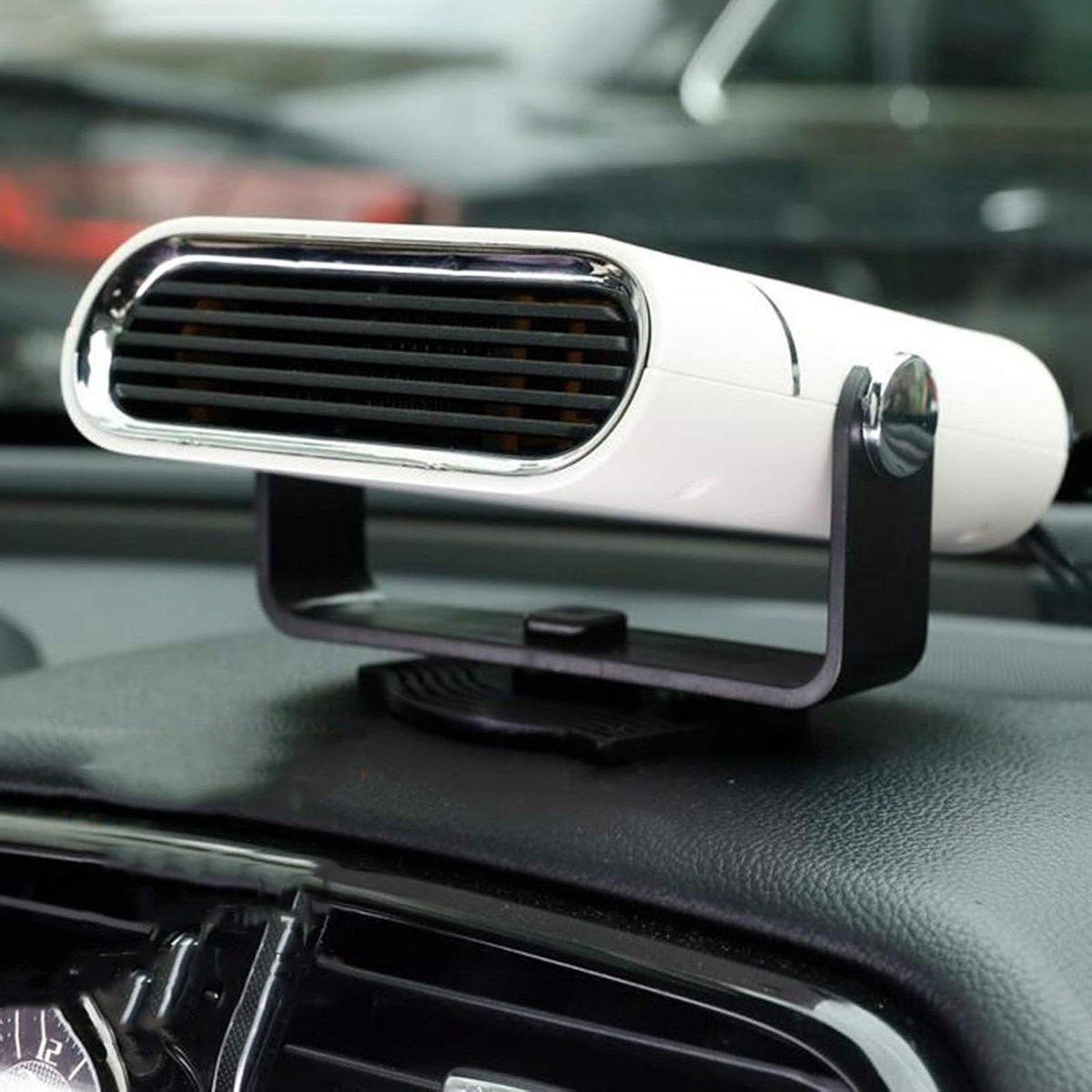 Draagbare Auto Verwarming - Kleine Heater - Ramen Ontdooien - 360 Graden Draaibaar - 12V - Wit
