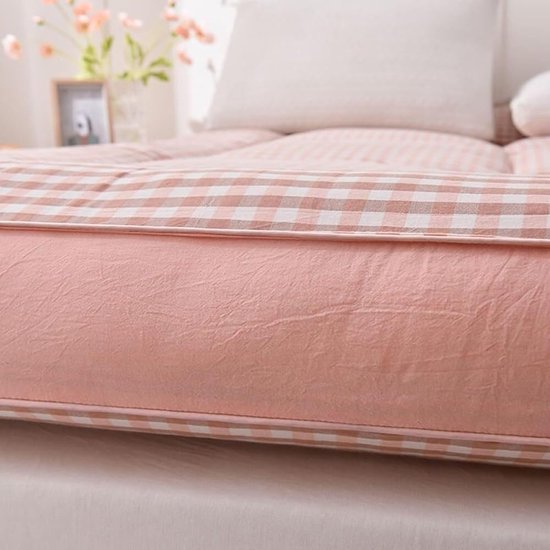 Japanse Futon Matras - Vloermatras Opvouwbaar - Comfortabel Slapen - 6 cm Dik Gewatteerd - 100x200cm - Blauw — afbeelding 2