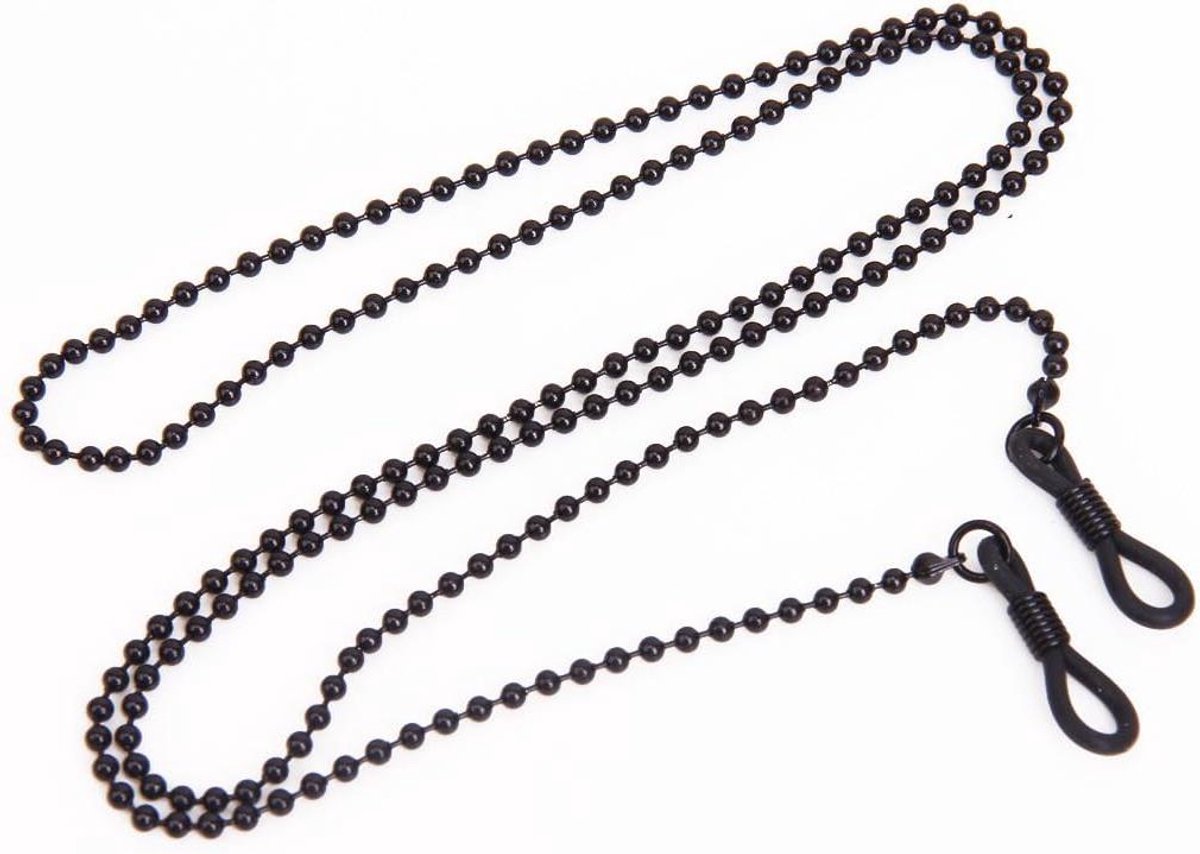 Brillenketting - Kettinghouder - Veilig Dragen - Verstelbare Handvatten - 73.5 cm - Zwart