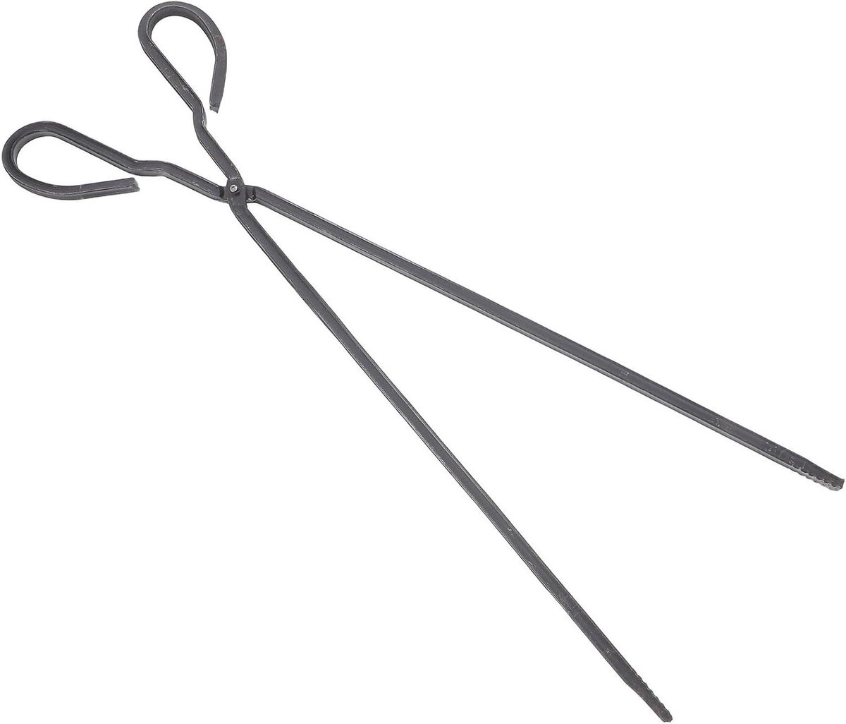 Metalen Haardtang - Afvalklem - Vuur Hanteren - Verlengd Verdikt - 48 cm - Zwart