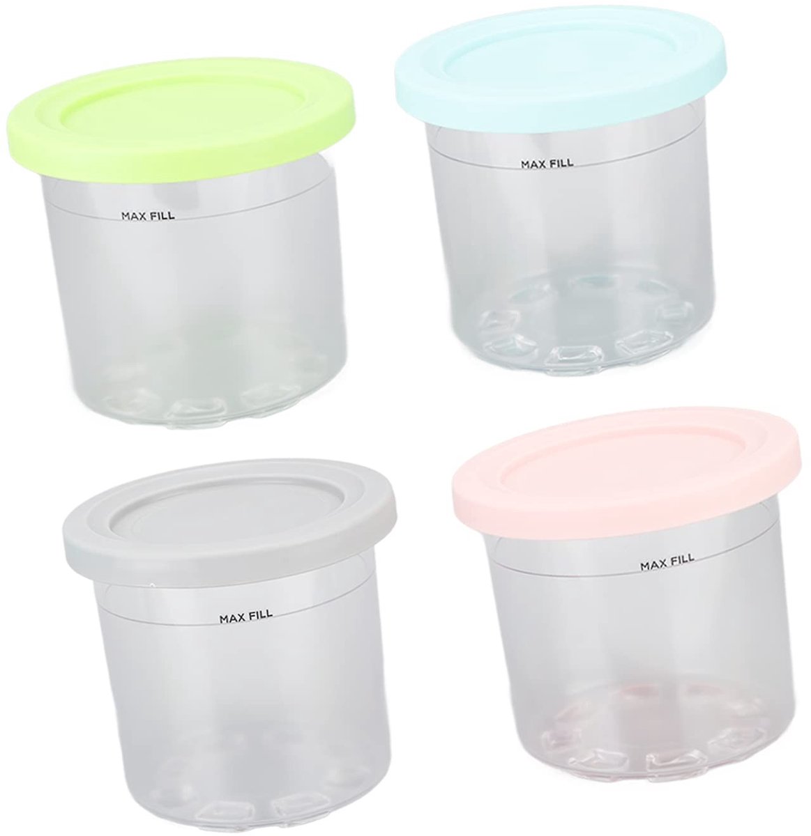 OmGoods - Dailygoody - IJscontainer - Herbruikbare IJscontainer - 4-Pack - BPA-vrij - Vaatwasserbestendig - Geschikt voor opslag van ijsblokjes - Ideaal voor fe