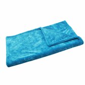 Turquoise microvezel droogdoek met een zachte, pluizige textuur.