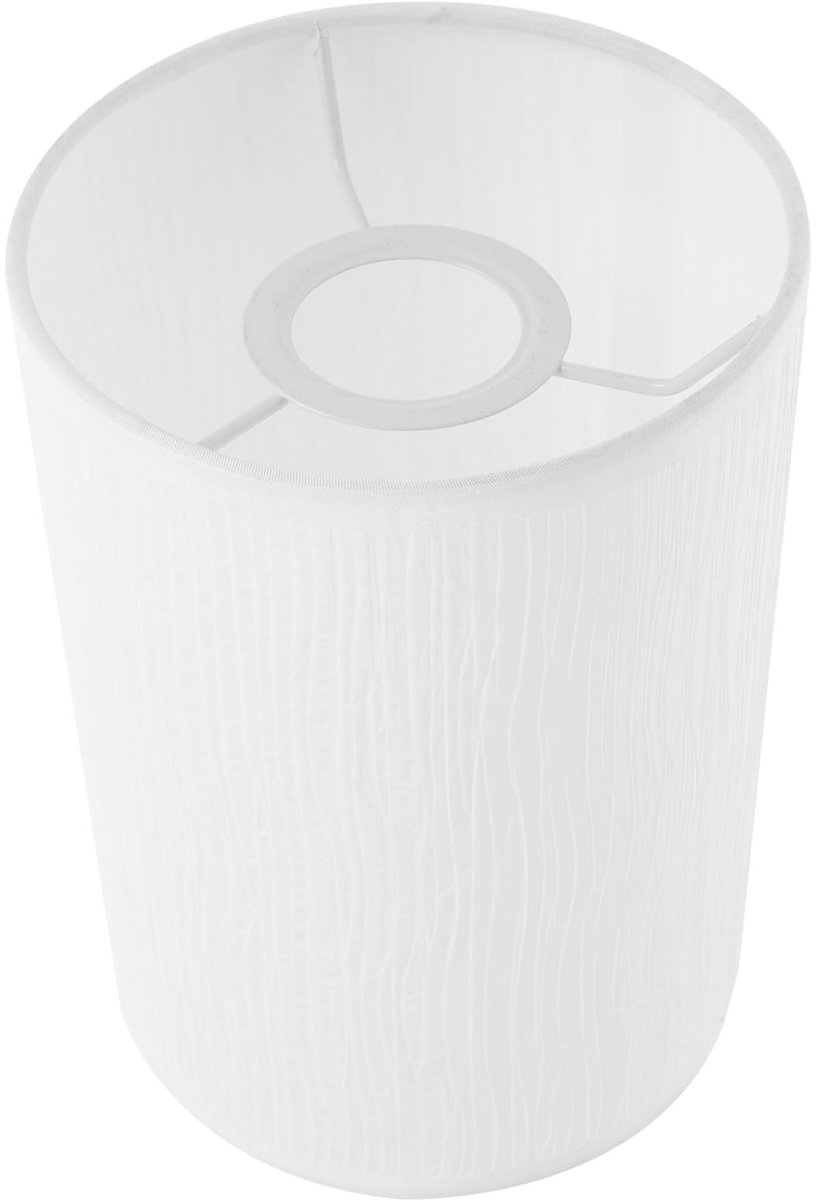 OmGoods - Dailygoody - Cilinderlampenkappen - Lampenkap E27/E14 - Natuurlijke stof - Wit - Tafellampafdekking - Decoratieve verlichting - Geschikt voor woonkamers