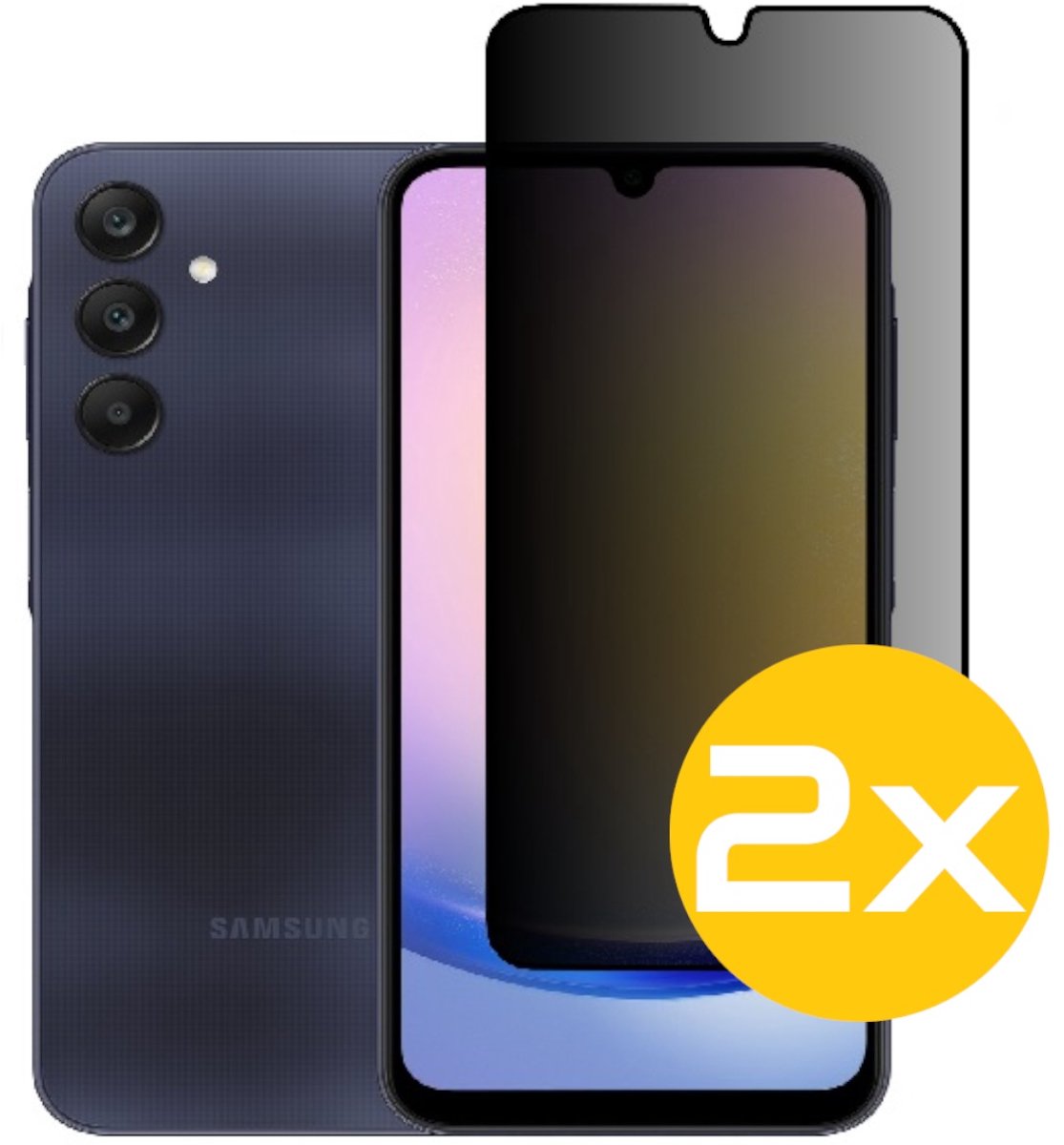 Privacy Screenprotector Geschikt Voor Samsung A24 / A25 - Volledige Beschermglas - 2 Stuks