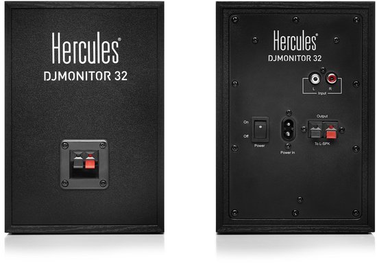 Hercules DJMonitor 32 - Actieve 3" Studiomonitorset - 2x 15W RMS Speakers - Instap DJ & Studio