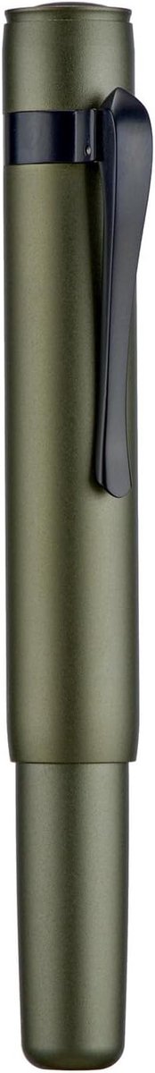 Mini Fountain Pen met Fijne Zachte Nib en Slank Aluminium Ontwerp voor Reizen (Army Green) - Perfect voor Notities en Creatief Schrijven