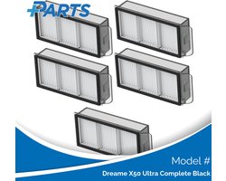 Dreame X50 Ultra Complete Black Filters (5 Stuks, Plus.Parts® alternatief voor RHF21)
