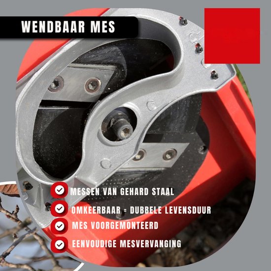 AHD® Hakselaar - Hakselaar Versnipperaar - Hakselaar Electrisch - Grijs/Rood - ‎46cm x 37cm x 91cm van Ahd — afbeelding 4