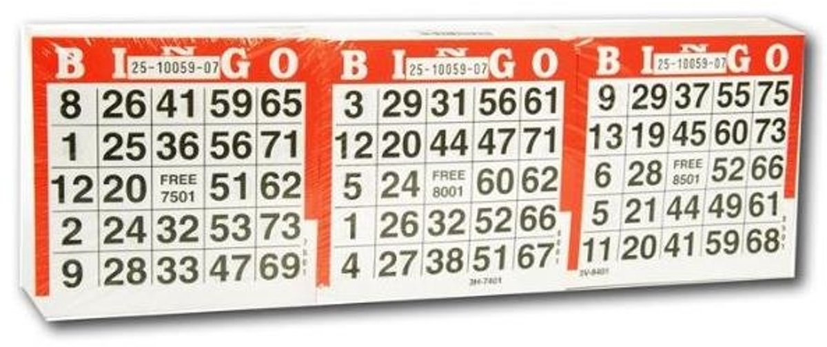 Bingokaarten 10500 Vellen – Eenkleurig Voor Eenmalig Gebruik – Bingo Accessoire voor Spelavonden & Evenementen – Engelhart