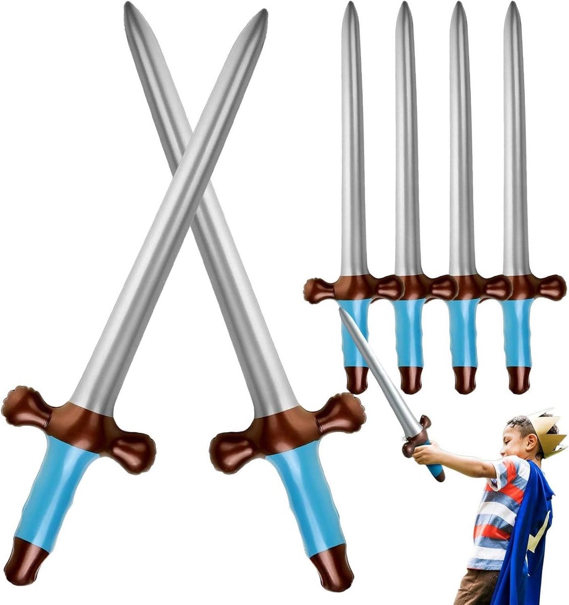 Opblaasbaar Speelgoed - Waterpret Figuren - Zomerse Activiteiten - Set van 6 - 60 cm - Multi