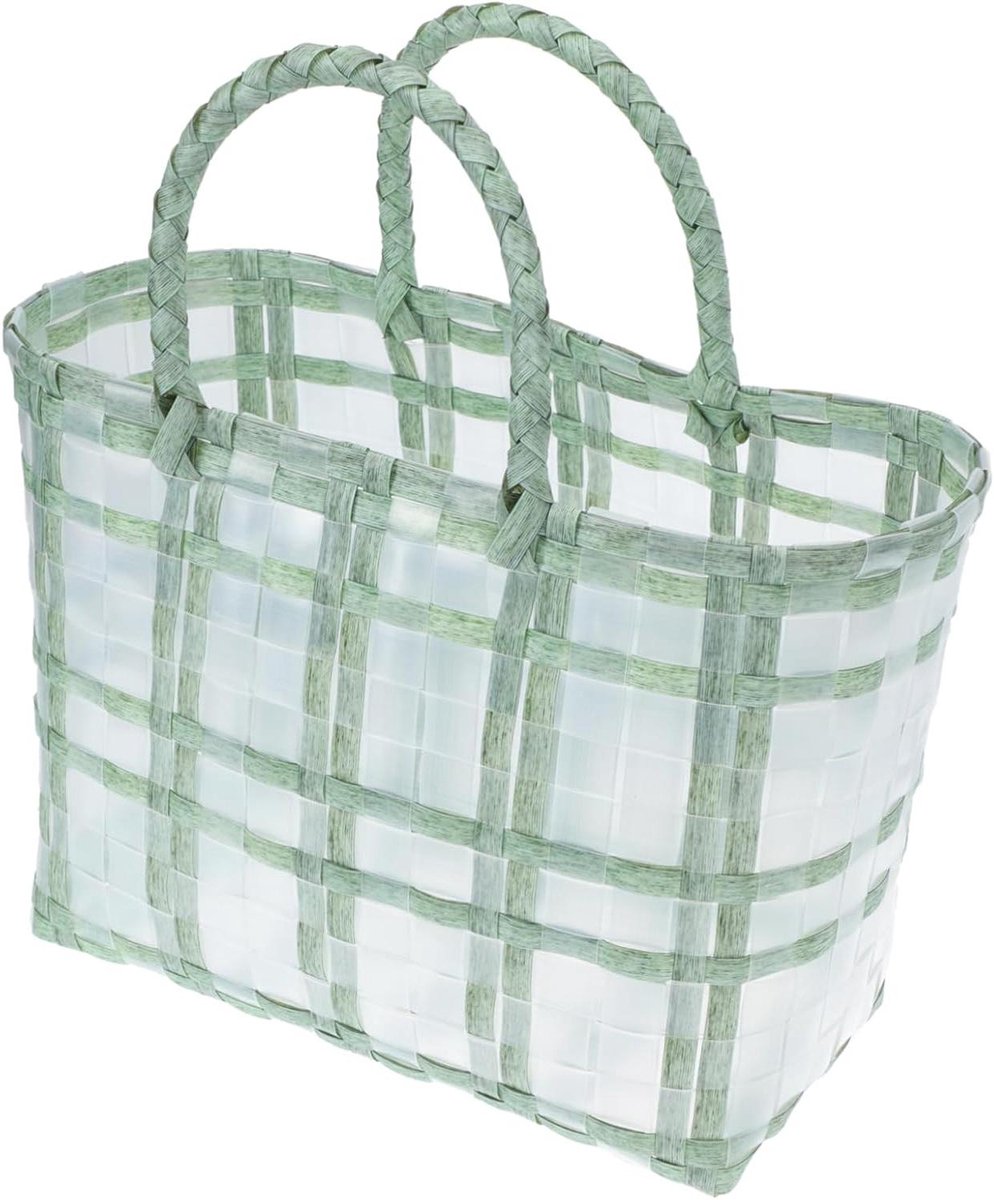 Winkelmand - Boodschappentas - Boodschappen Doen - Comfortabele Handgreep - 30x18cm - Groen