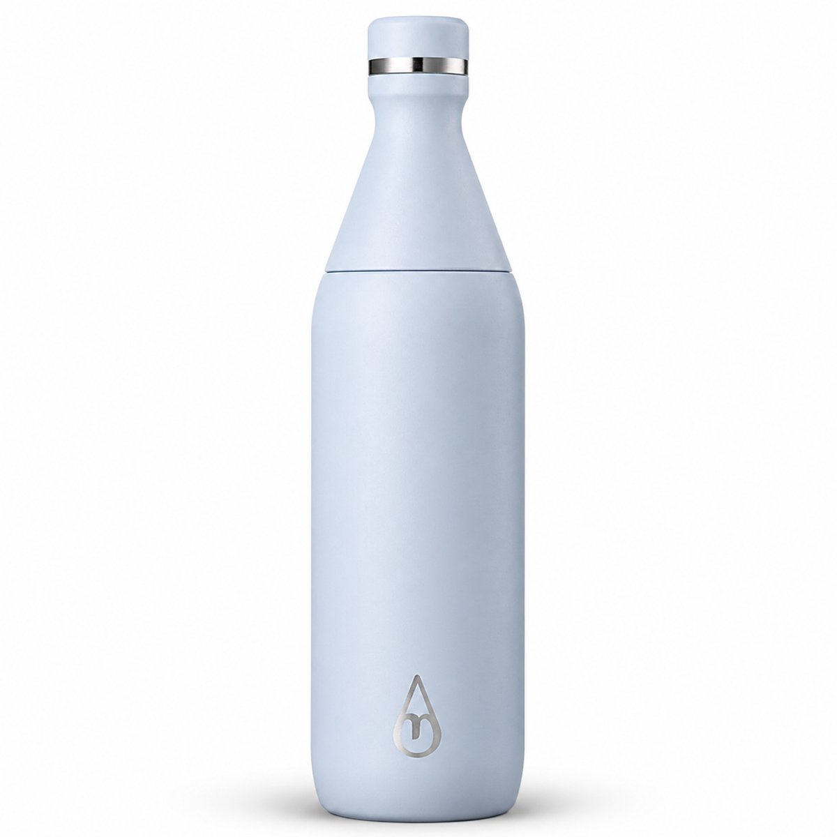 Motivai Easy Sip - RVS Thermosfles met Draaidop – 600ML (20oz) – Lekvrij & Dubbelwandig – Thermosbeker Waterfles To Go – BPA-vrij – Baby Blauw