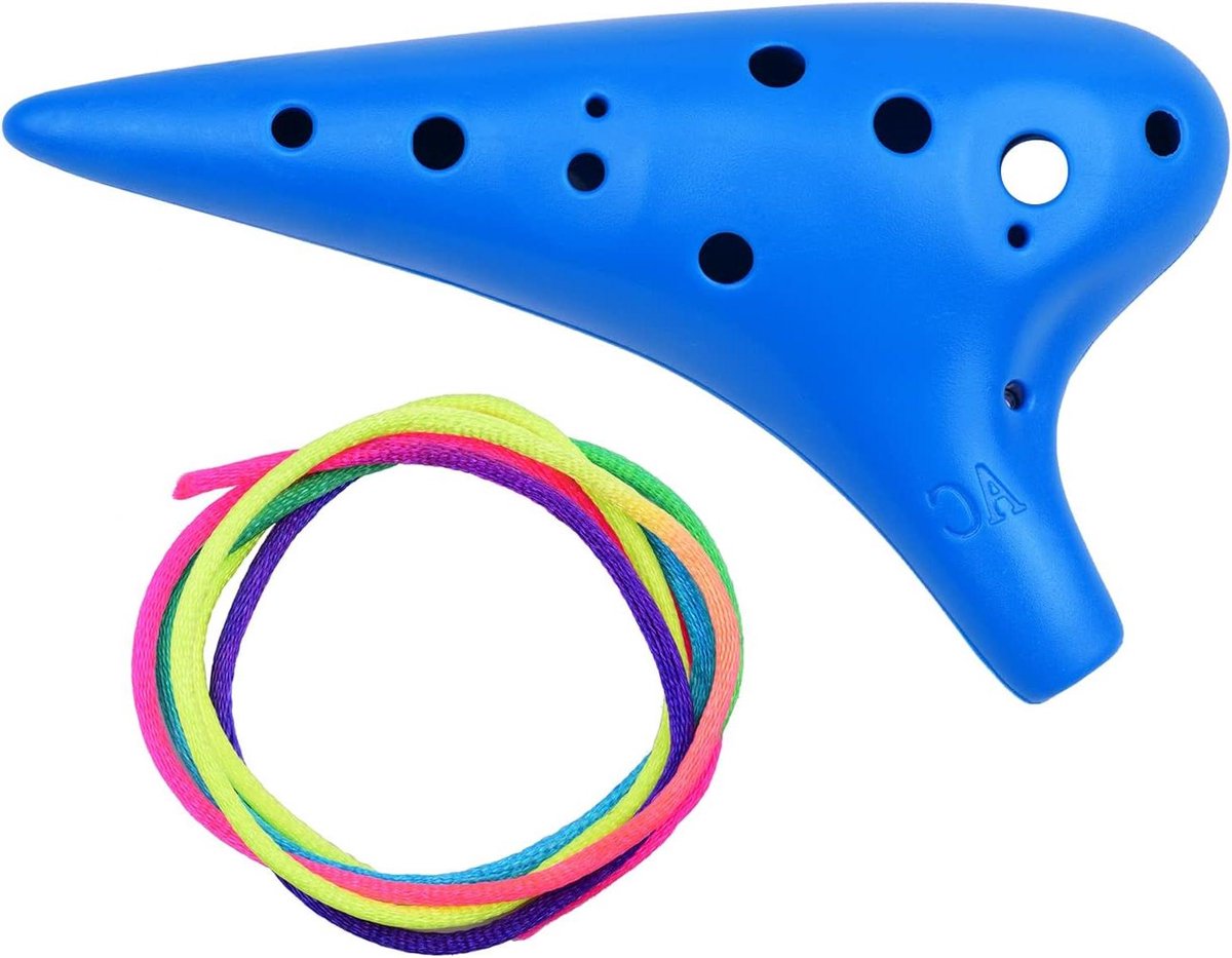 Ocarina Fluit - 12 Gaten - Muziek Maken - Chromatische Toon - 16 cm - Groen