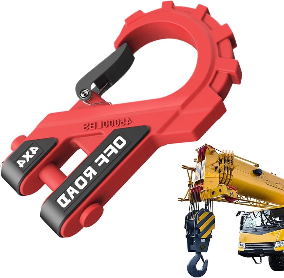 Windhaak Kettinghaak - Aanhanger Kophaak - Zwaar Transport - 20 Ton Draagkracht - 3/8 Inch - Rood
