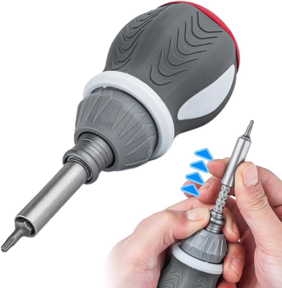 Magnetische Ratel Schroevendraaier - Reparatietool Set - Doe-het-zelf Klussen - Uitschuifbare Kop - 9 in 1 - Niet gespecificeerd