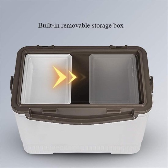 Viskist - Opbergbox Visser - Vismateriaal Opbergen - Isolerende Functionaliteit - 20L Capaciteit - Grijs — afbeelding 5