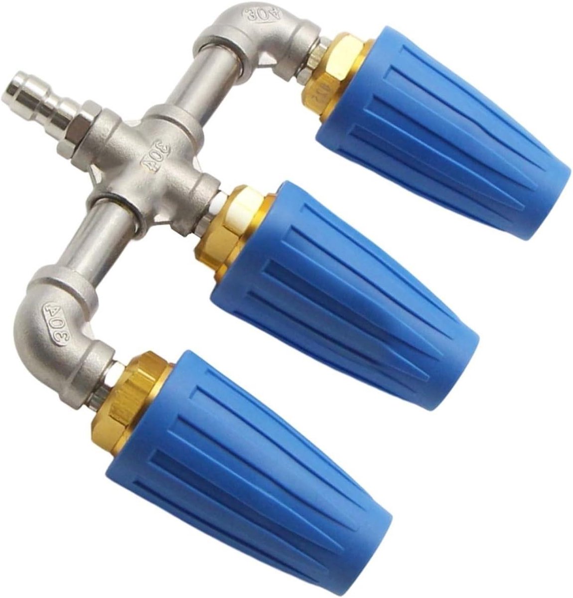 Triple Turbo Nozzle - Hogedrukmondstuk Roterend - Oprit Terras Reinigen - Intens Roterende Waterstralen
