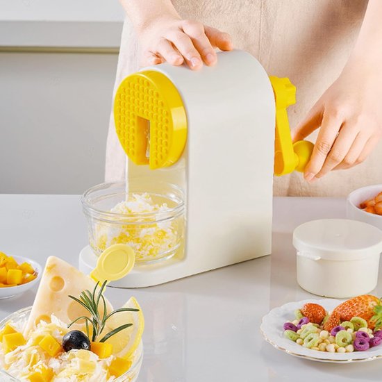 Handmatige IJscrusher - Sneeuwconemachine IJsmachine - Dessertbereiding - Stroomloos Apparaat - 22 x 12 x 22 cm - Zilverkleurig — afbeelding 3