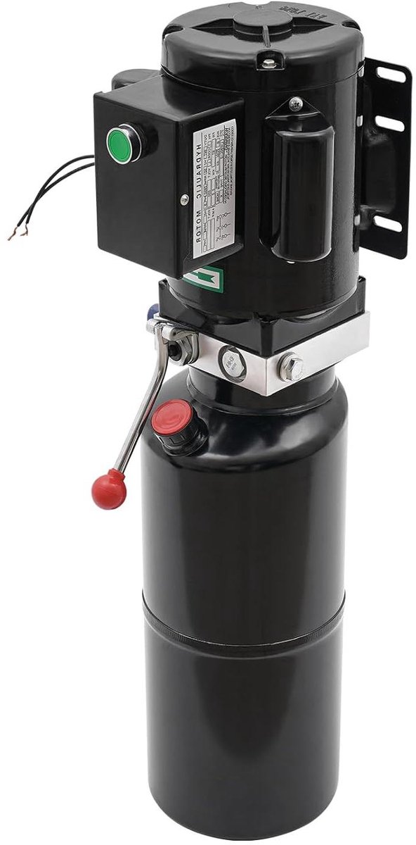 Hydraulische Pomp - Krachtpakket Unit - Hefwerkzaamheden Uitvoeren - Dubbele Werkingsstand - 10L Tank - Zwart