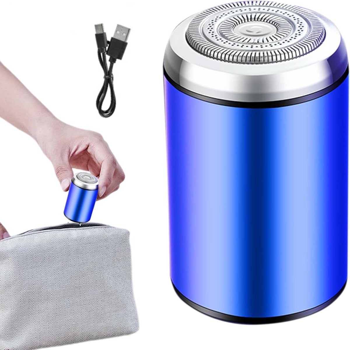 Draagbaar Scheerapparaat - Reisscheerapparaat Bodygroomer - Dagelijkse Verzorging - Waterdicht Nat en Droog - Compact Formaat - Zilver