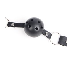 Zeloria Ball Gag – Verstelbare Mouth Gag Met Ademopeningen – BDSM Accessoire – Zwart