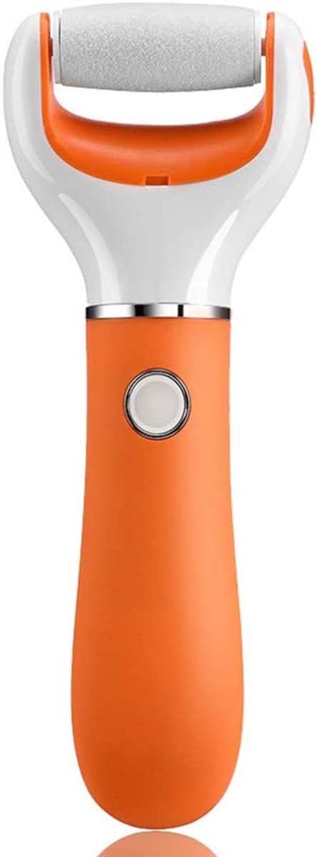 Elektrisch pedicure-instrument, eeltverwijderaar, oplaadbare voetvijl, waterdicht, eeltverwijderaar en exfoliator, 1 stuk, oranje.