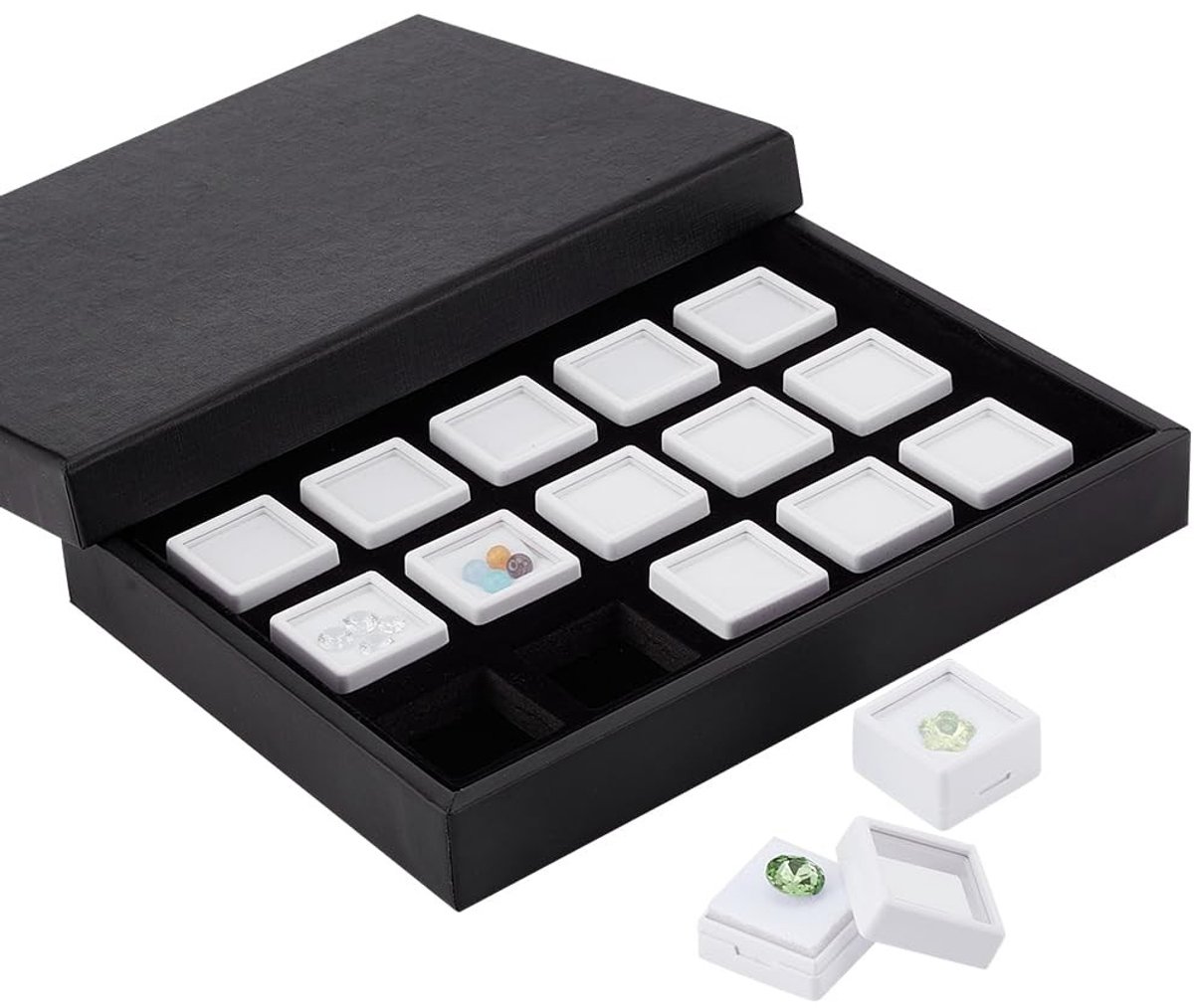 Allecto - Gemstones Opbergdoos - 15 Pcs - Compact en handig - 2.5 cm - Sieraden Organizer - Ideaal voor transport en opslag - Geschikt voor volwass...