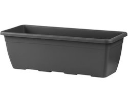 Bloembak Rechthoekig - Plantenbak Langwerpig - Planten Buiten - Kunststof Materiaal - 60 x 20 x 16 cm - Antraciet