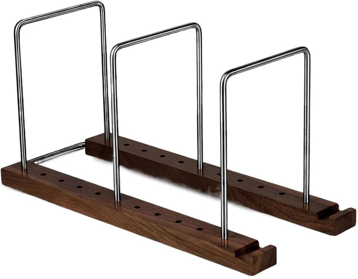 longziming -Platenrek - Vinylhouder - Muziekopbergmeubel - Verstelbaar Ontwerp - Draagbare Constructie - Massief Walnotenhout - Retro Minimalistisch - Ruimtebesparend - Snelle Toegang - 1 Stuk
