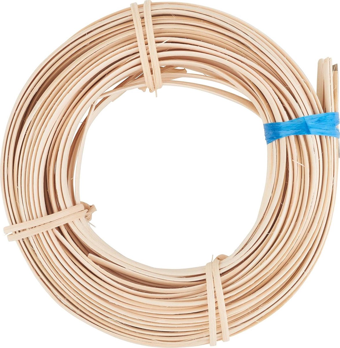 Pedaalbuis strips - Vlechtmateriaal - Manden maken - Blauwe band - 5 mm 125g - Natuur bruin